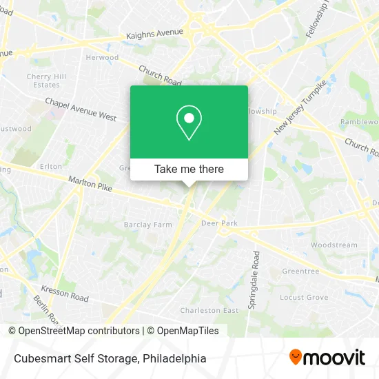 Cubesmart Self Storage map