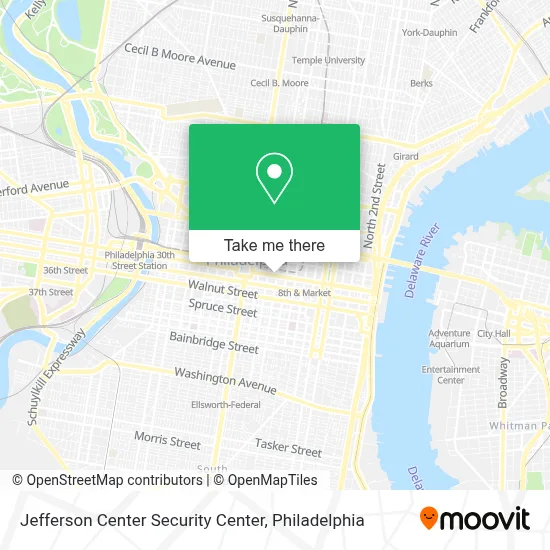 Jefferson Center Security Center map