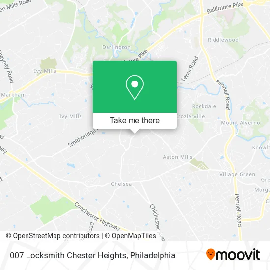 007 Locksmith Chester Heights map