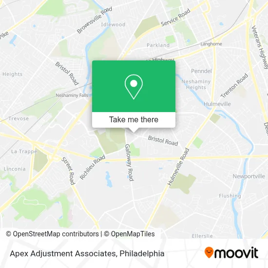 Apex Adjustment Associates map