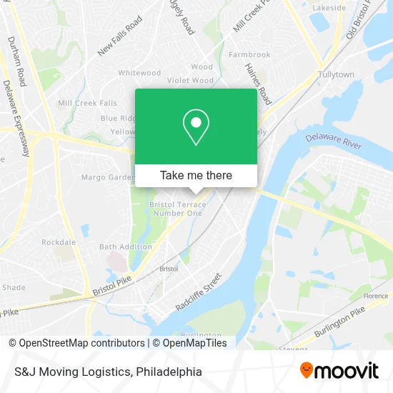 S&J Moving Logistics map