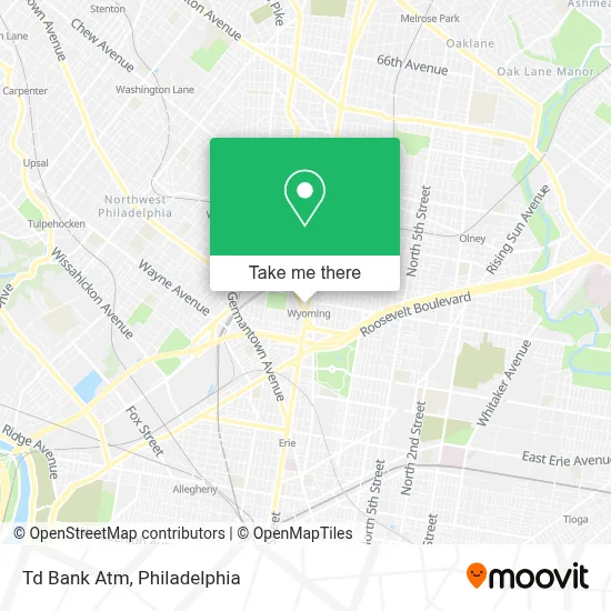 Td Bank Atm map