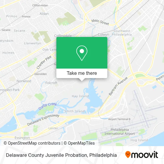 Delaware County Juvenile Probation map