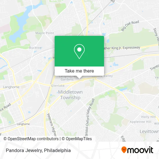 Pandora Jewelry map