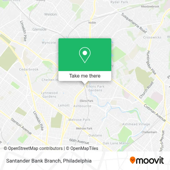 Santander Bank Branch map