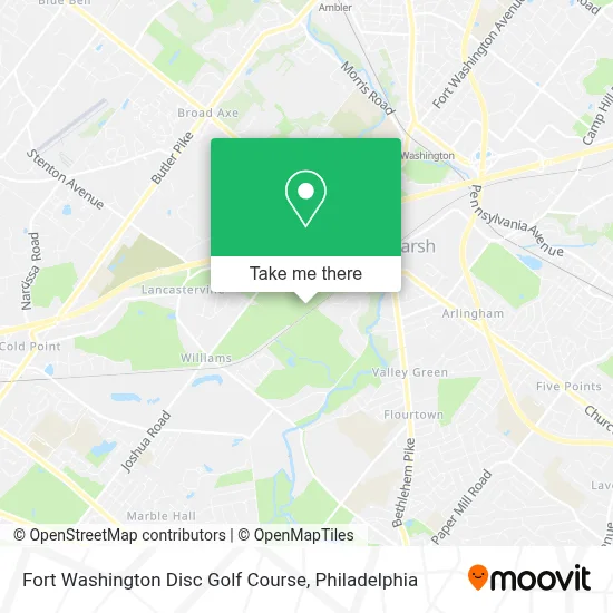Fort Washington Disc Golf Course map