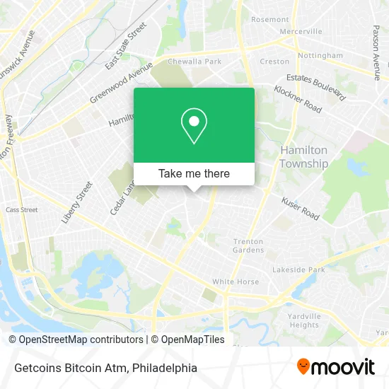 Getcoins Bitcoin Atm map