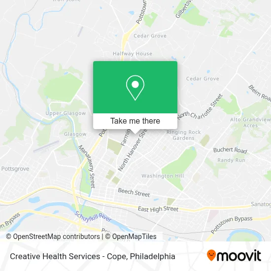 Creative Health Services - Cope map