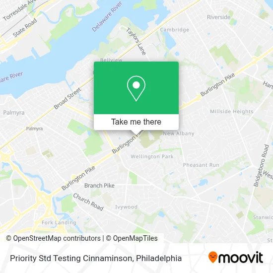 Priority Std Testing Cinnaminson map