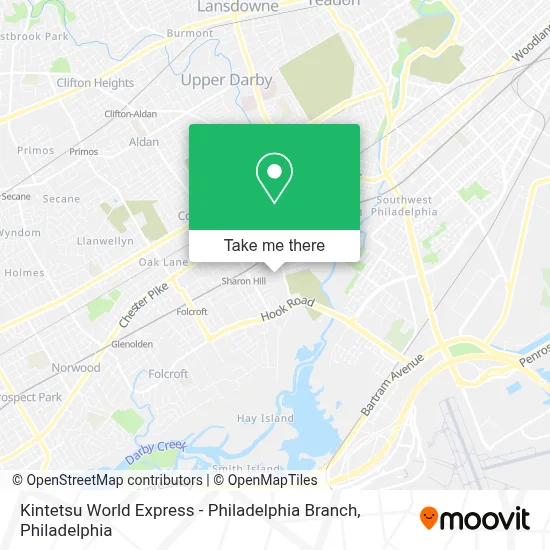 Kintetsu World Express - Philadelphia Branch map