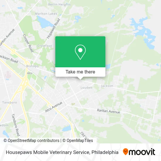 Housepaws Mobile Veterinary Service map