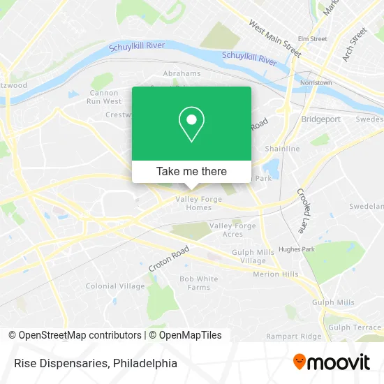 Rise Dispensaries map