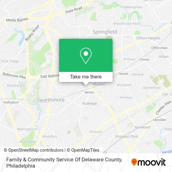 Family & Community Service Of Delaware County map