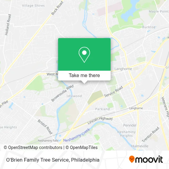 O'Brien Family Tree Service map