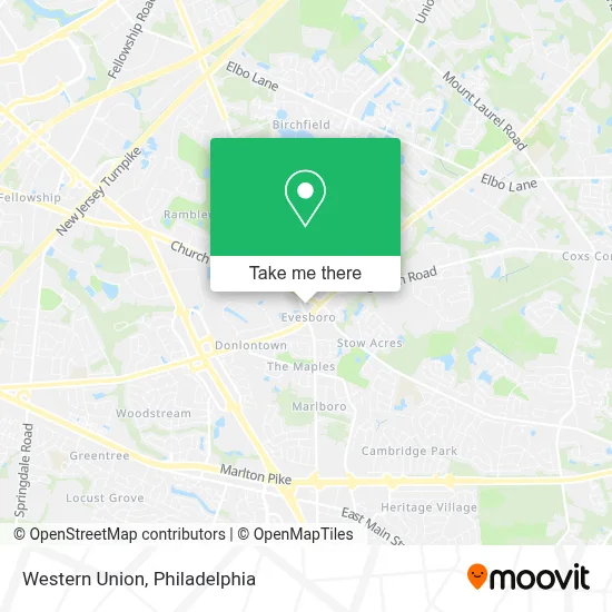 Western Union map