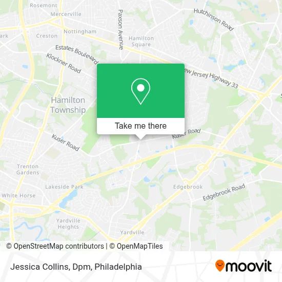 Jessica Collins, Dpm map
