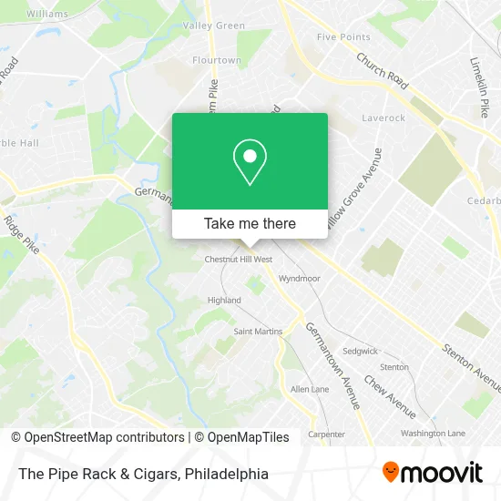The Pipe Rack & Cigars map