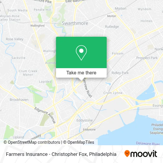 Farmers Insurance - Christopher Fox map