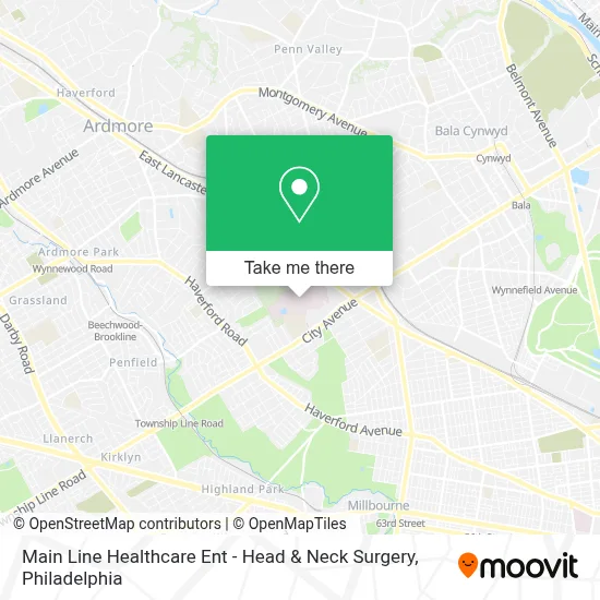 Main Line Healthcare Ent - Head & Neck Surgery map