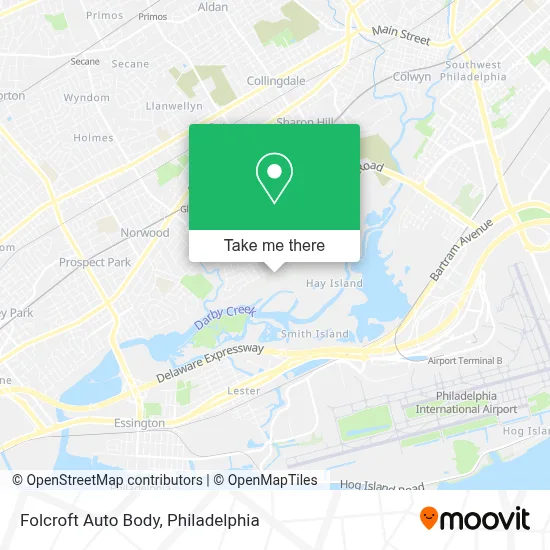 Folcroft Auto Body map