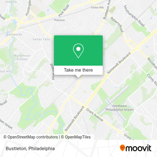 Bustleton map