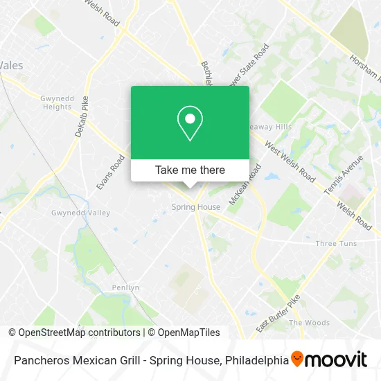 Pancheros Mexican Grill - Spring House map