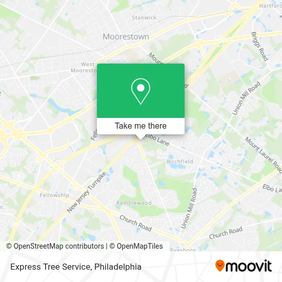 Express Tree Service map