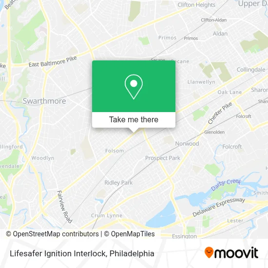 Lifesafer Ignition Interlock map