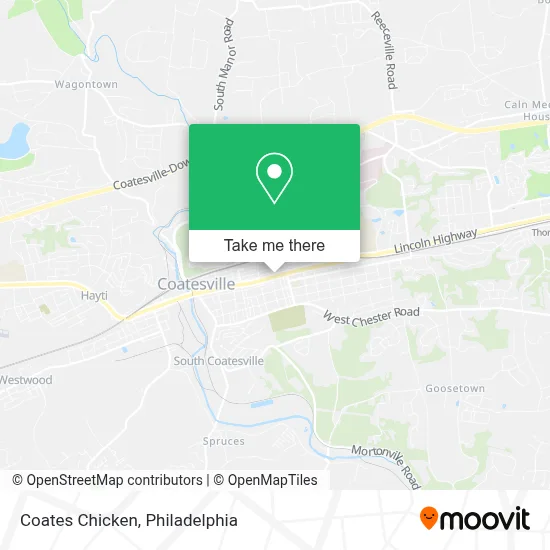 Coates Chicken map