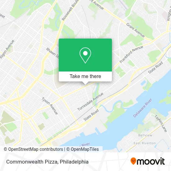 Commonwealth Pizza map