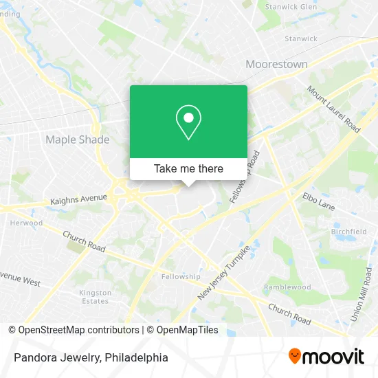 Pandora Jewelry map