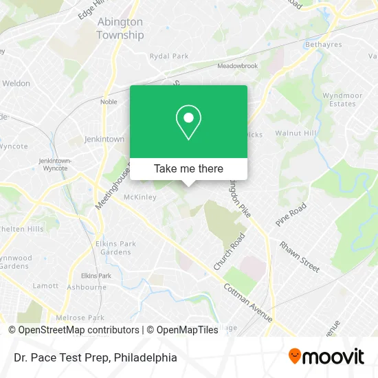 Dr. Pace Test Prep map