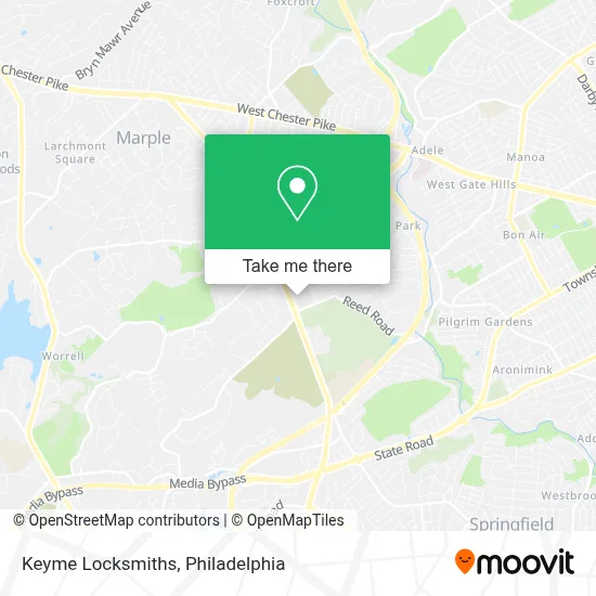 Keyme Locksmiths map