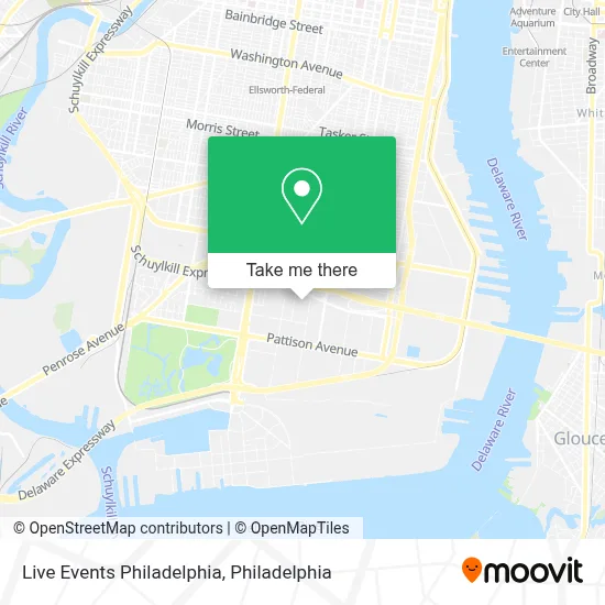 Live Events Philadelphia map