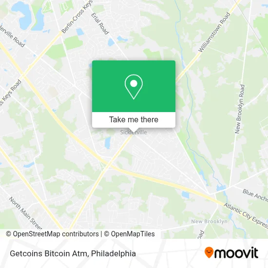 Getcoins Bitcoin Atm map