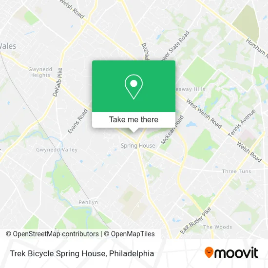 Trek Bicycle Spring House map