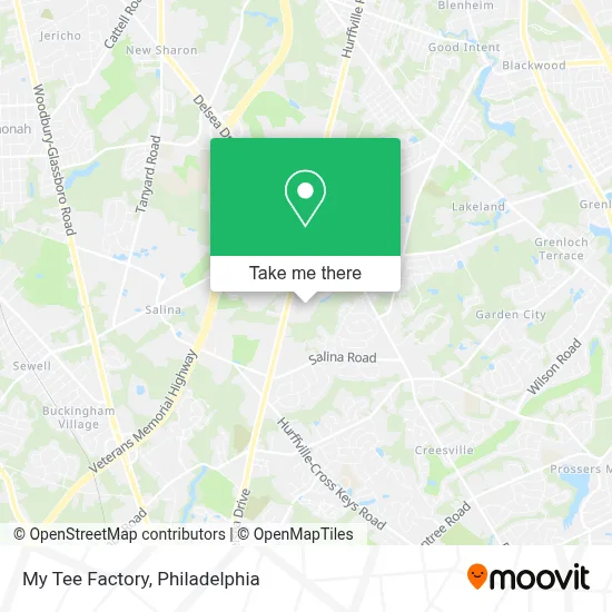 My Tee Factory map