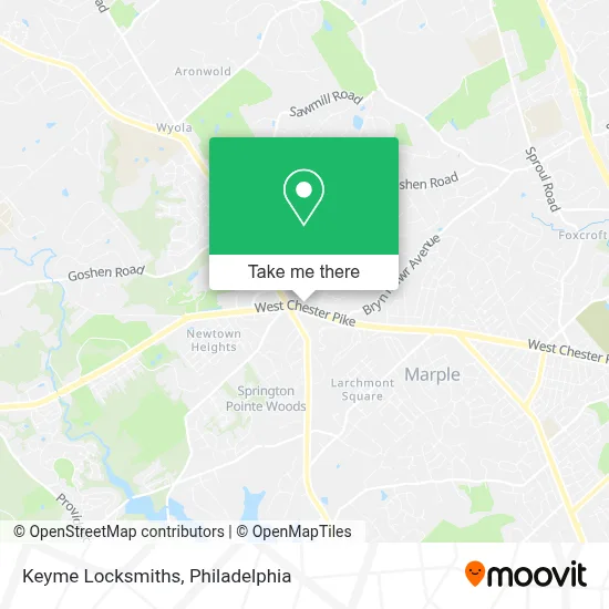 Keyme Locksmiths map
