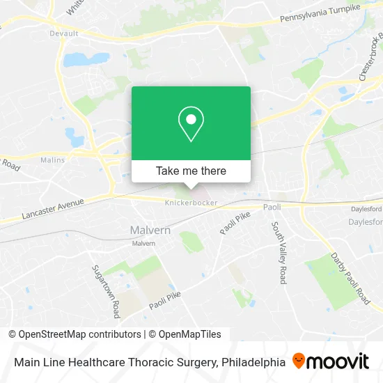 Main Line Healthcare Thoracic Surgery map