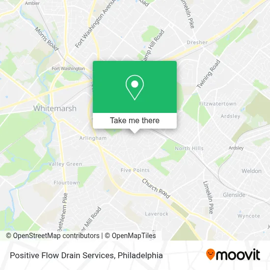 Positive Flow Drain Services map