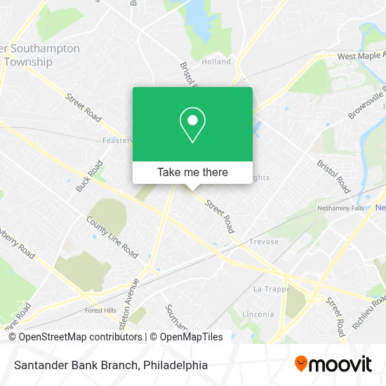 Santander Bank Branch map