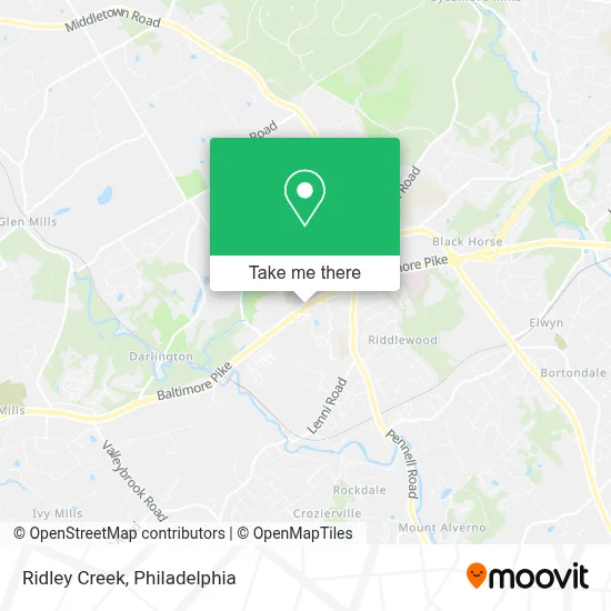 Ridley Creek map
