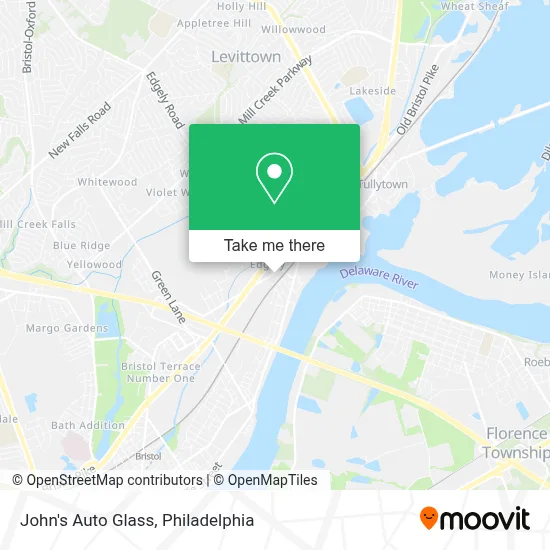 John's Auto Glass map