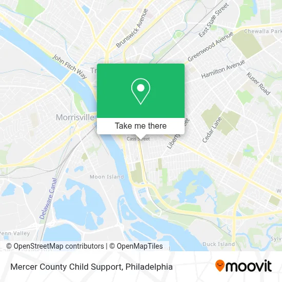 Mercer County Child Support map