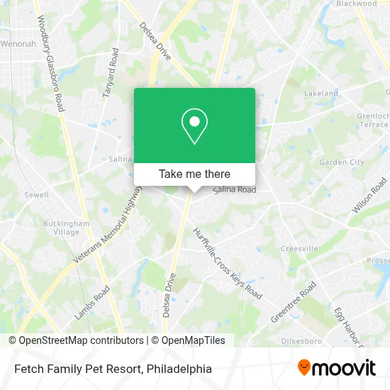 Fetch Family Pet Resort map
