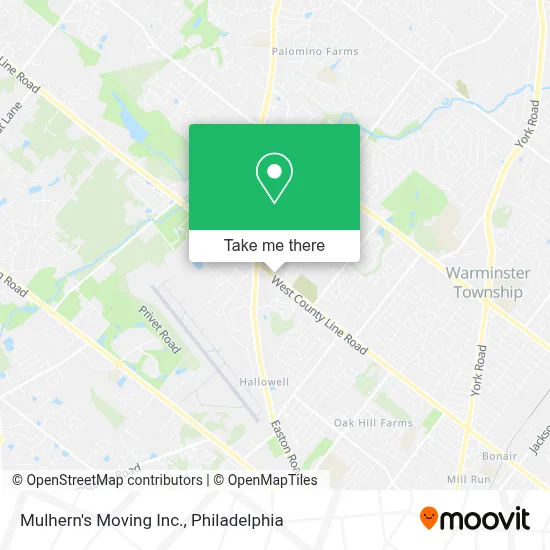 Mulhern's Moving Inc. map
