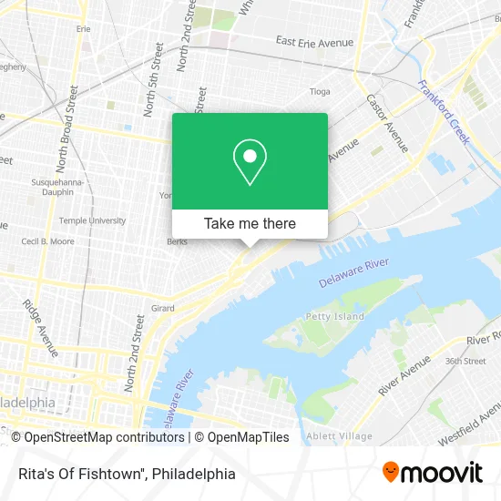 Rita's Of Fishtown'' map