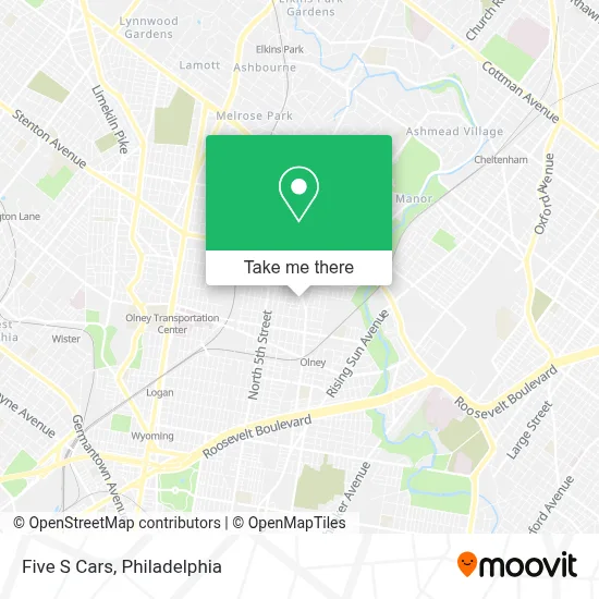 Five S Cars map