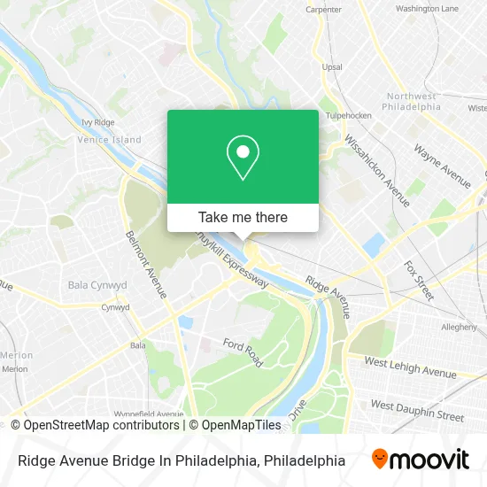 Ridge Avenue Bridge In Philadelphia map