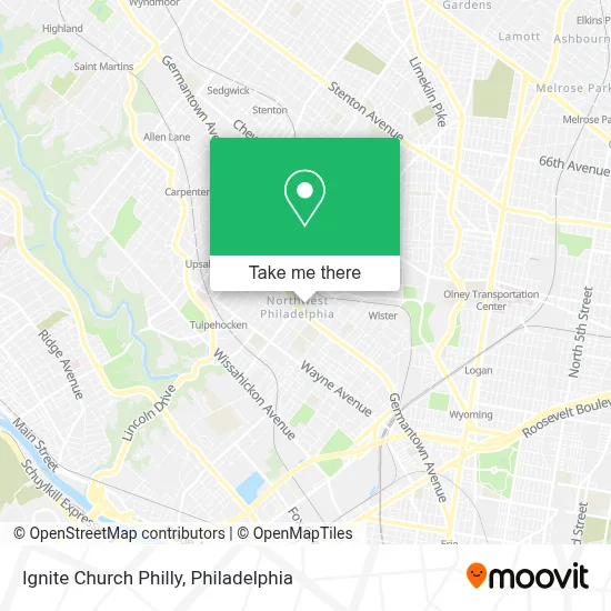 Ignite Church Philly map